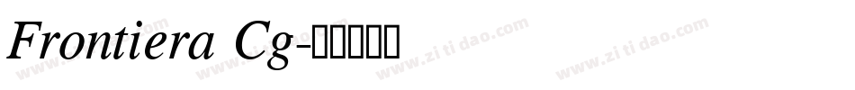 Frontiera Cg字体转换